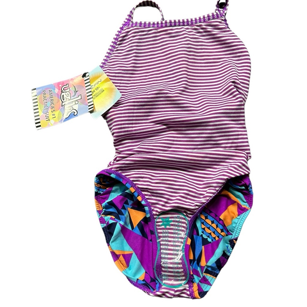DOLPHIN UGLIES womens one piece athletic swim practice swimsuit size 28 NWT - Picture 5 of 6